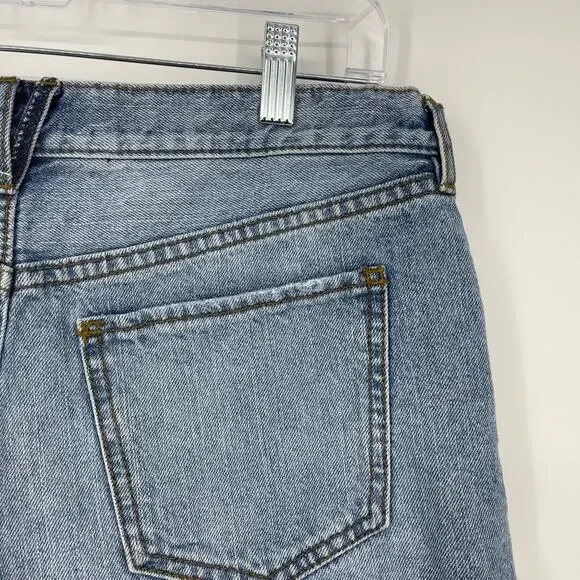 We The Free Button Fly Denim Shorts Raw Hem Size 28 Concert Short Shorts Boho - Picture 16 of 16